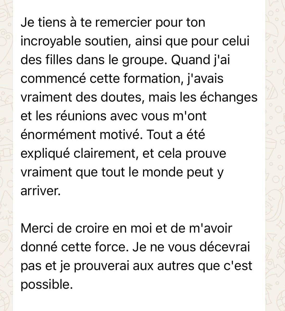 Témoignage WhatsApp
